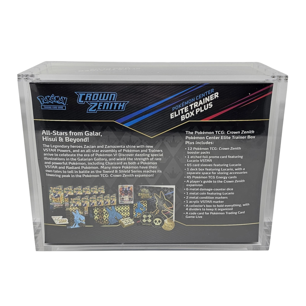 Pokemon TCG Crown Zenith Pokemon Center Elite Trainer Box Plus Acrylic Display Case