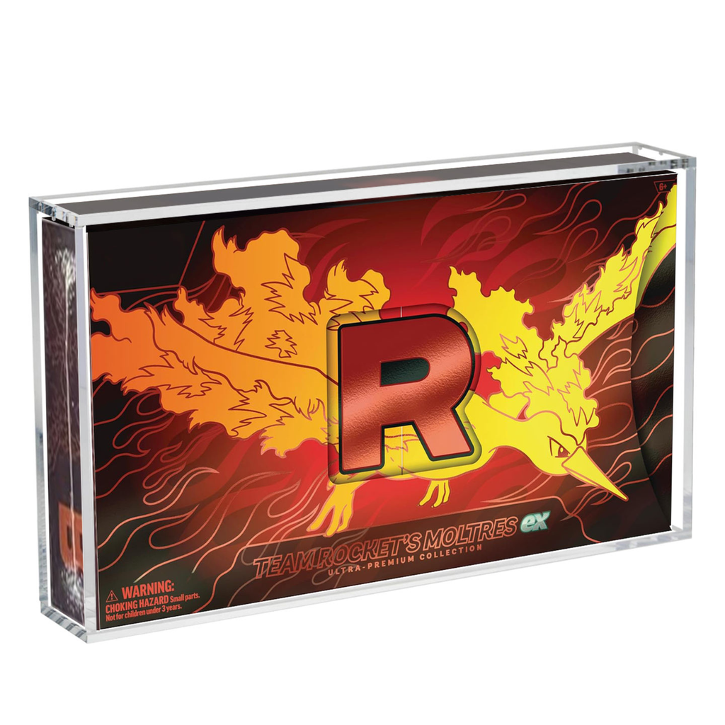 Pokemon TCG Team Rocket’s Moltres ex Ultra-Premium Collection Acrylic Display Case